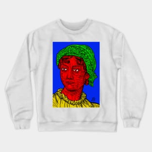 JANE AUSTEN ink and acrylic portrait .1 Crewneck Sweatshirt